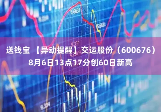 送钱宝 【异动提醒】交运股份（600676）8月6日13点17分创60日新高